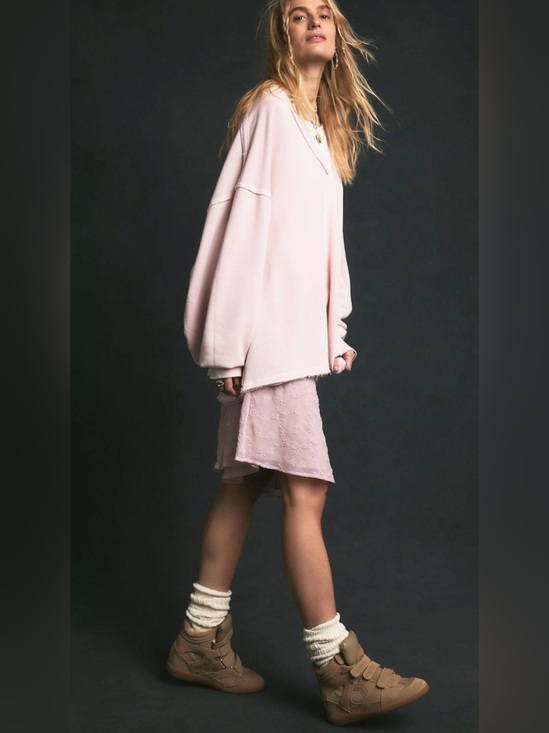 Free People Tops - NWT FREE PEOPLE WE THE FREE VENICE V NECK SWEATSHIRT LILAC BLOOM